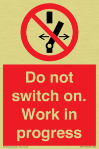 Do not switch on. Work in progress